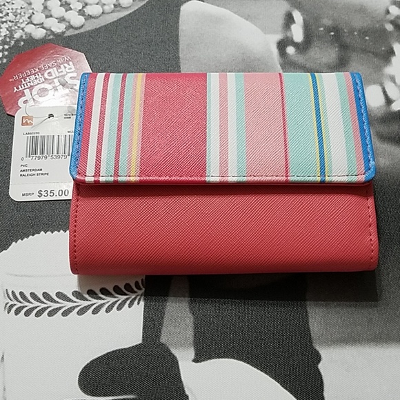 Last one! NWT! Amsterdam Raleigh Stripe Wallet - Picture 2 of 8